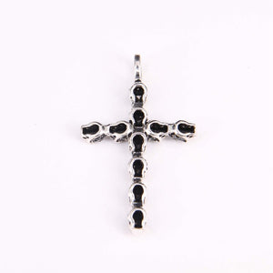 Skulls Pattern Cross Pendant