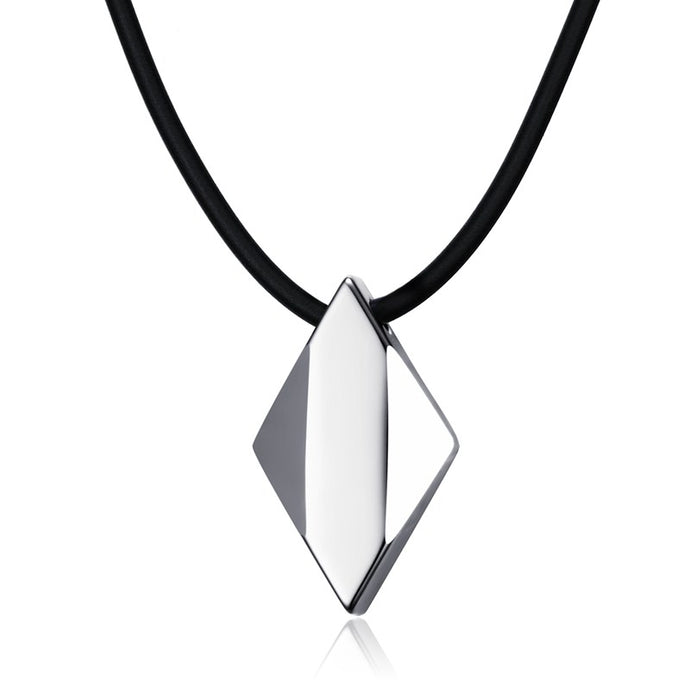 Sharp & Bold Tungsten Carbide Rhombic Pendant