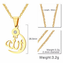 Load image into Gallery viewer, Gold-Color Allah Pendant