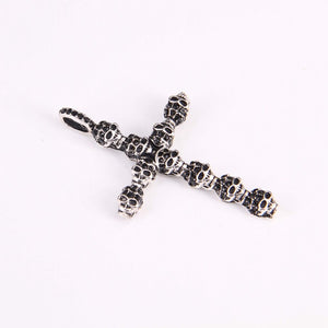 Skulls Pattern Cross Pendant