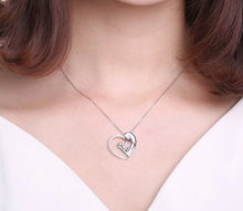 Load image into Gallery viewer, Mom Silver Heart Necklace