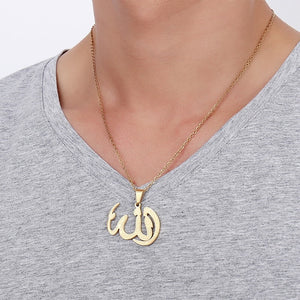 Gold-Color Allah Pendant