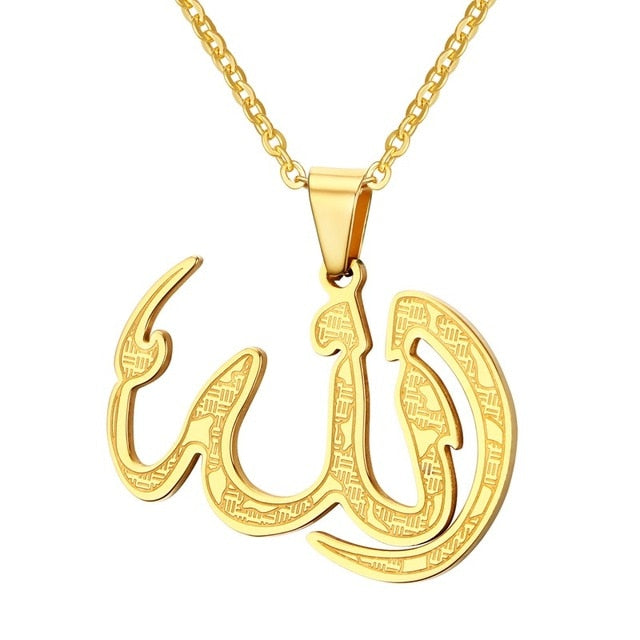 Gold-Color Allah Pendant