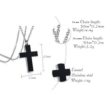 Load image into Gallery viewer, Black Cross Pendant