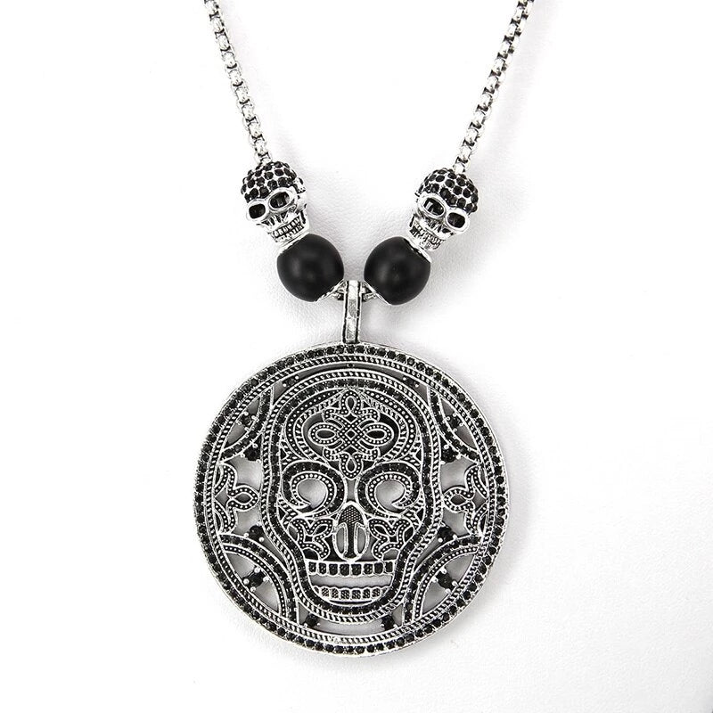 Skull Disc Mask Pendant