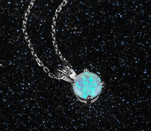 Load image into Gallery viewer, Blue Fire Opal Gem Stone Necklace