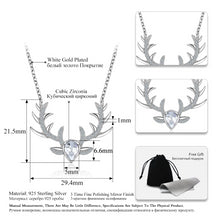 Load image into Gallery viewer, Merry Christmas Deer Horn Pendant Necklace