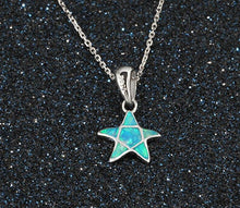 Load image into Gallery viewer, Blue Fire Opal Starfish Pendant