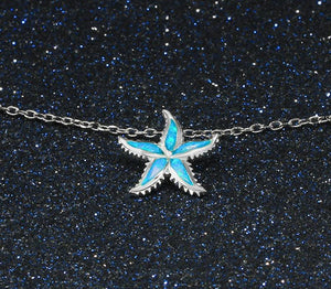 Opal Starfish Pendant