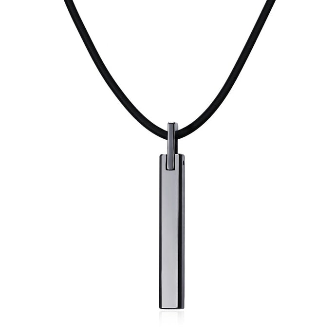 Tungsten Carbide Pillar Bar Pendant