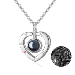 Woman Necklace Love Memory 100 Languages I Love You to