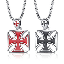 Load image into Gallery viewer, Red Iron Cross Pendant(Templar)