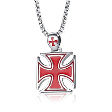 Load image into Gallery viewer, Red Iron Cross Pendant(Templar)