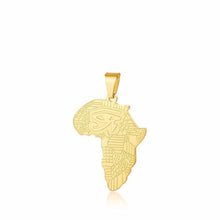 Load image into Gallery viewer, Unisex Golden Africa Map Pendant