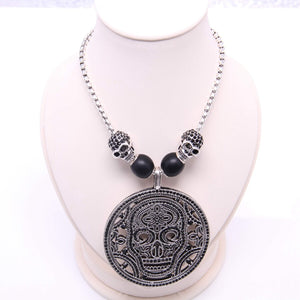 Skull Disc Mask Pendant