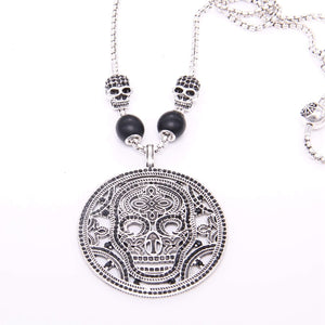 Skull Disc Mask Pendant