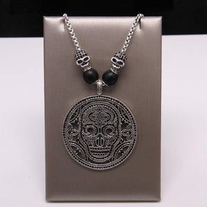 Skull Disc Mask Pendant