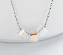 Load image into Gallery viewer, 3 Stones Geometric Square Pendant