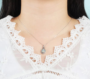 Antique Silver Opal Necklace