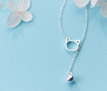 Load image into Gallery viewer, Cat Ear with Silver Bell Pendant