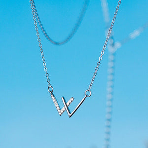 Simple W Letter Pendant